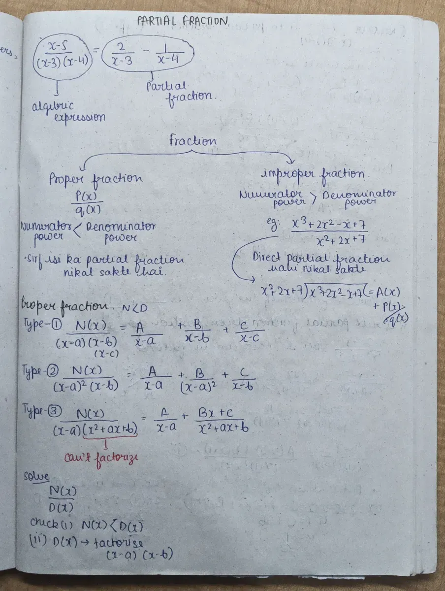 Remedial mathematics - partial fraction 