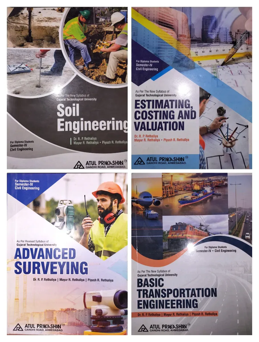GTU sem 4 diploma civil engineering books (Atul prakashan)