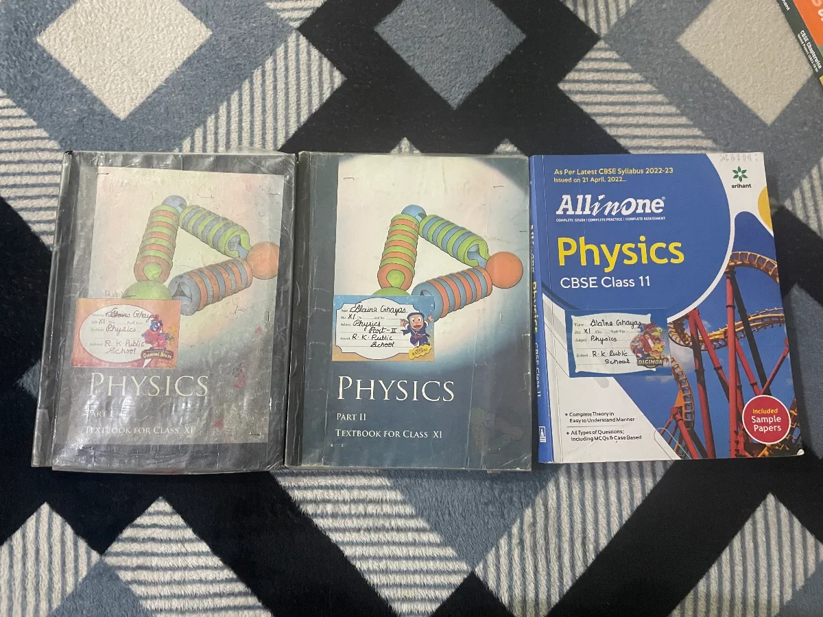 Class 11 Physics Complete Set â€“ NCERT Part 1, Part 2 + All in One Guide