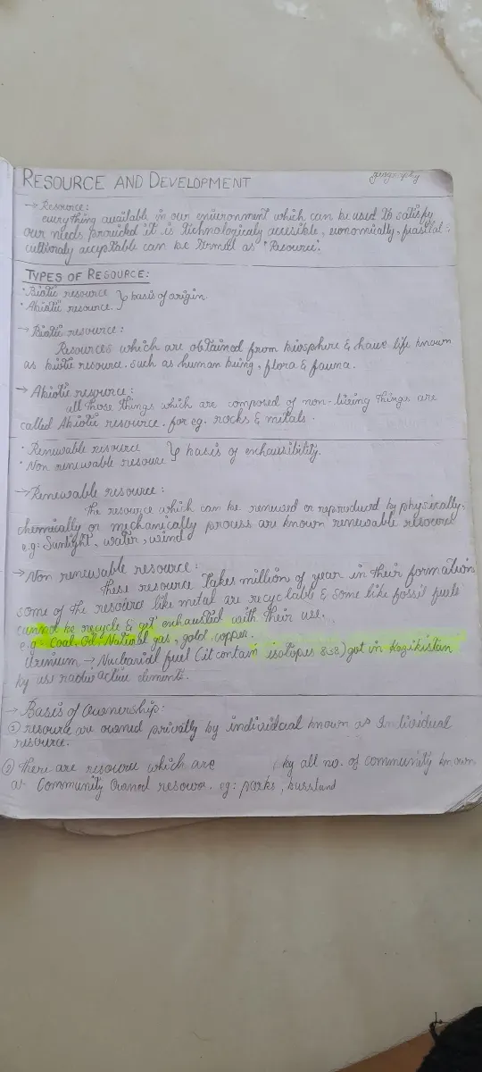 Class 10 CBSE Social Handwritten notes 
