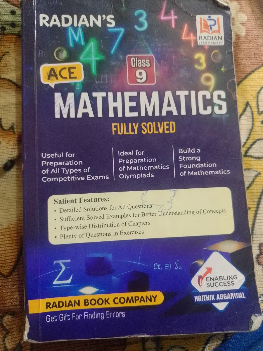 Class 9th Full solved math book